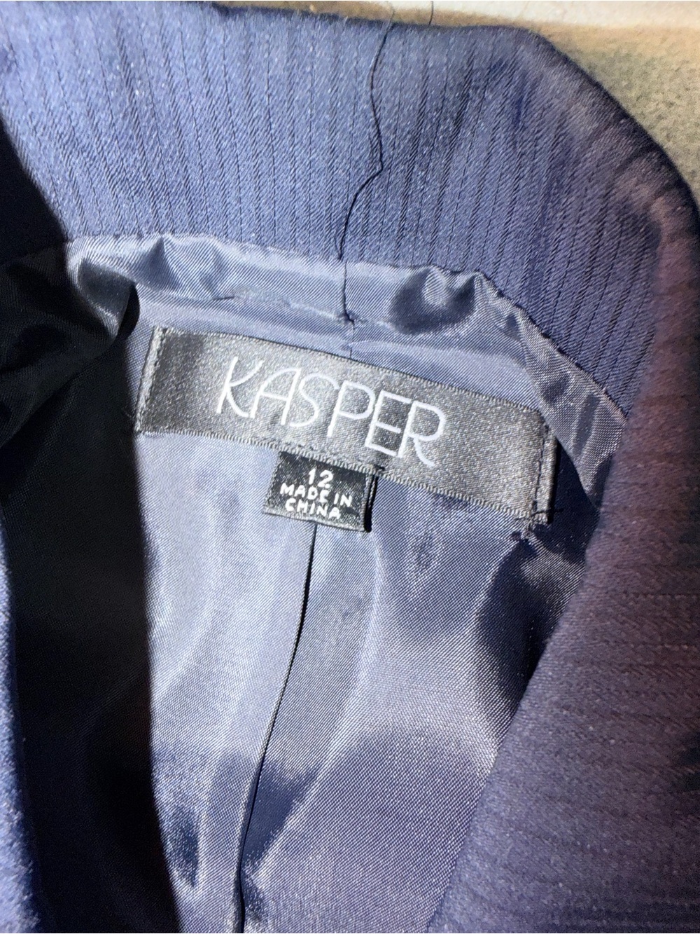 Kasper Classic Navy Blue Women's Pantsuit- Size 12- Career/Weddings/Events - Picture 5 of 11